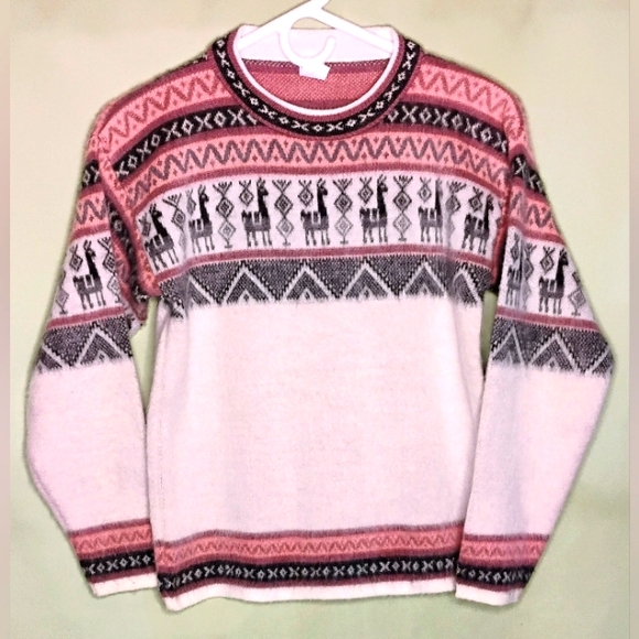 Andino Artisans Sweaters - Andino Artisans Alpaca Wool Sweater Women's Sz 10 Crew Neck V-3